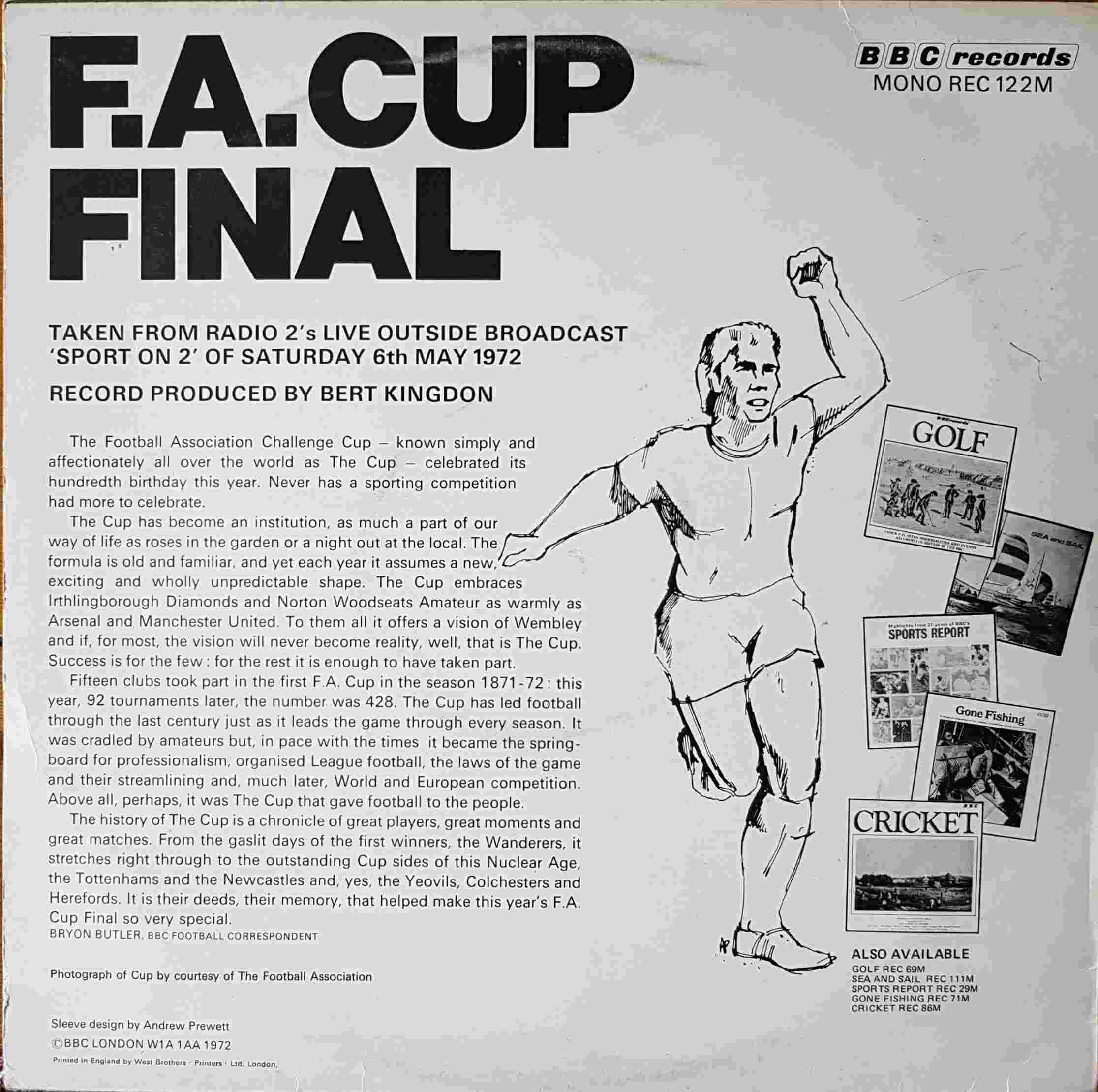 Picture of REC 122 F. A. Cup final 1972 by artist Bryon Butler from the BBC records and Tapes library